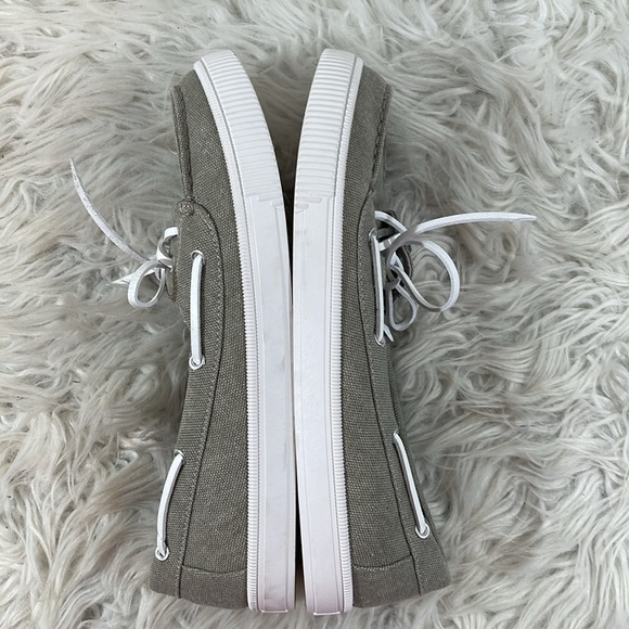 ROCK & CANDY Duffy Gray Canvas Boat Slip On Loafers Shoes Size 11 NEW - Picture 7 of 9